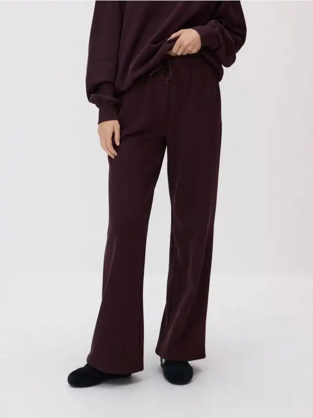 Pantaloni della tuta in cotone Colore mogano