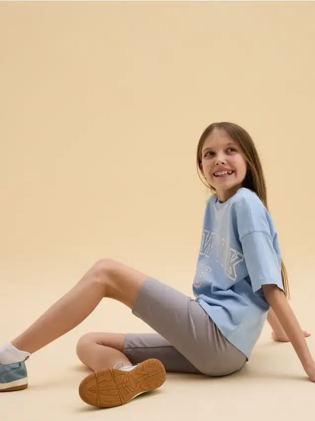 Ciclisti in misto cotone Colore grigio chiaro