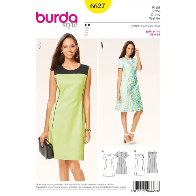 Vestito burda 6627 patron