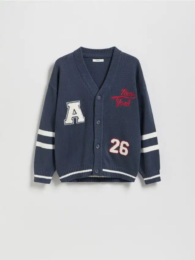 Cardigan in cotone Colore blu scuro