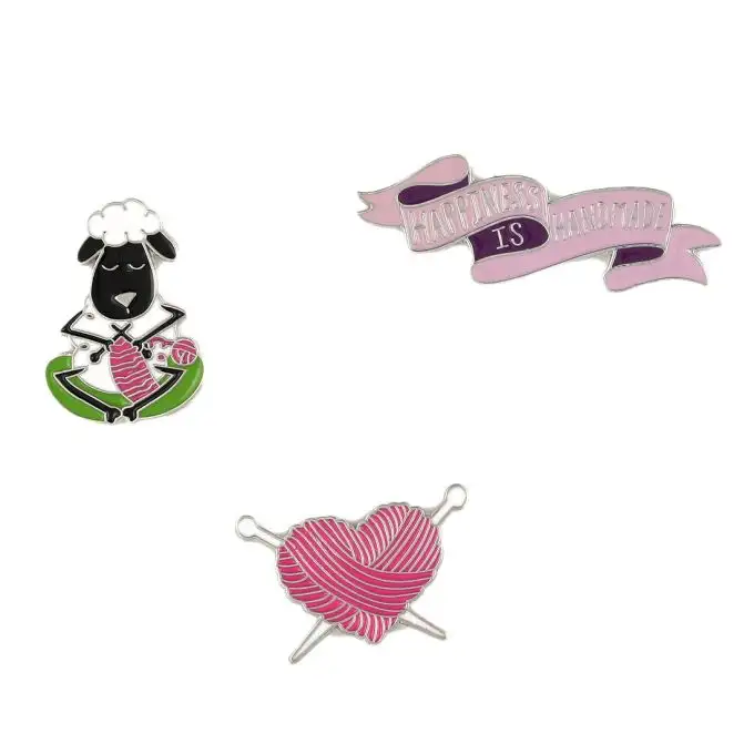 Set di 3 spille maglia