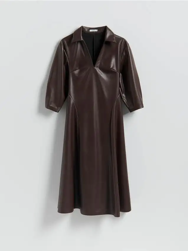 Vestito in ecopelle Colore marrone