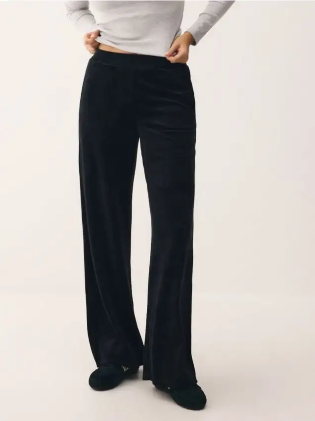 Pantaloni in velluto Colore nero