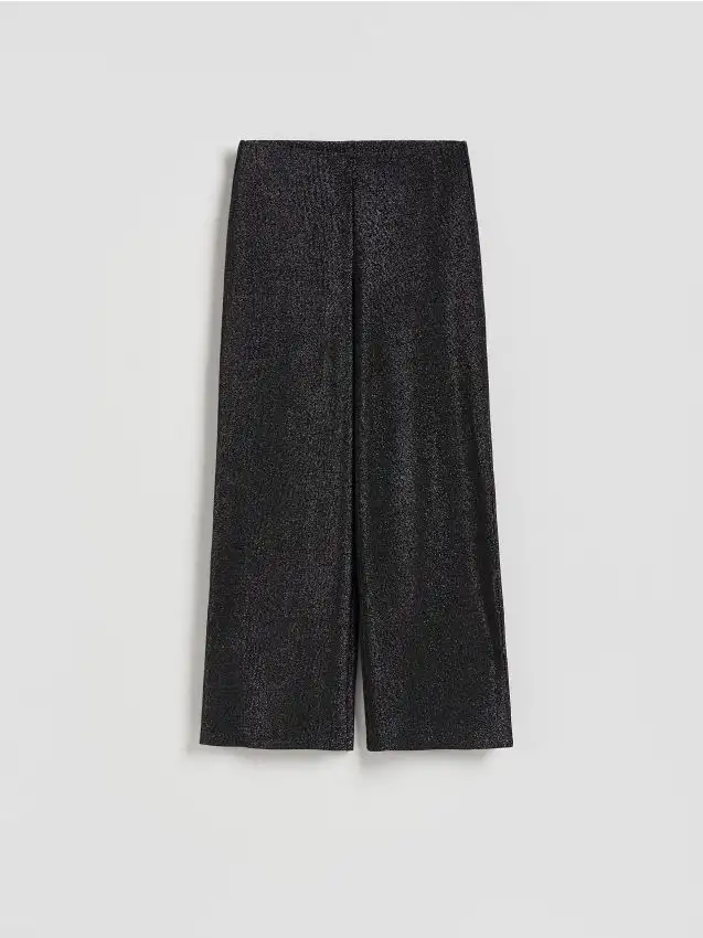Pantaloni larghi con filo metallizzato Colore nero