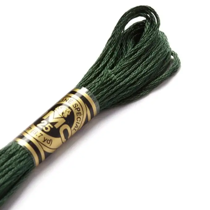 Filato mouliné da ricamo tonalità verdi cod 319