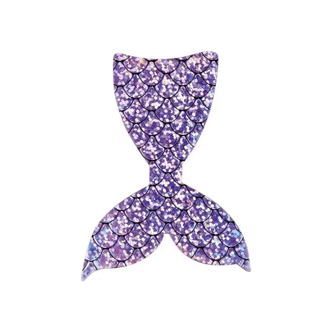 Toppa termoadesiva sirena paillettes viola
