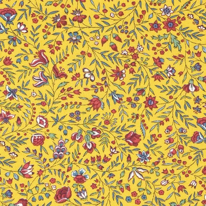 Tessuto cretonne provenzale beaucaire indiano