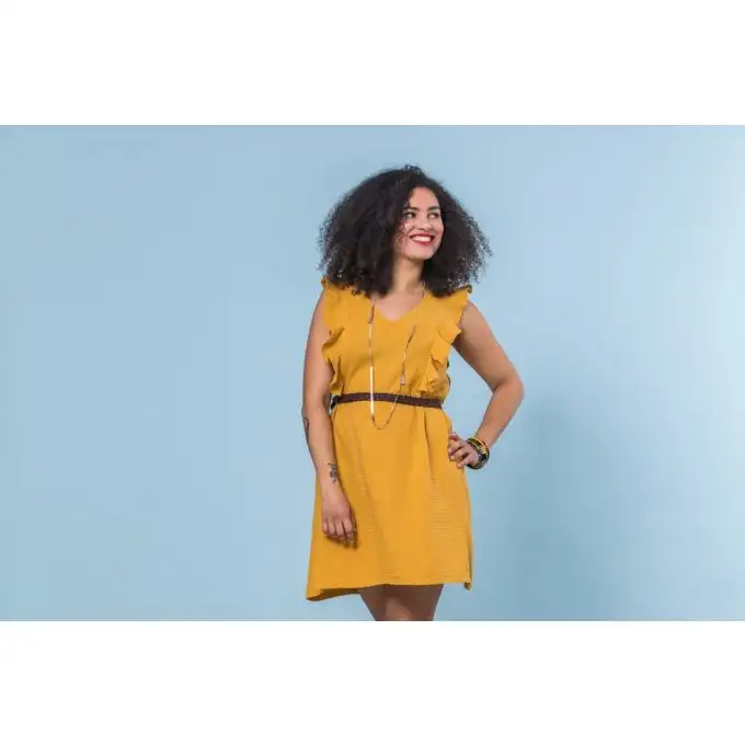 patron vestito con volant