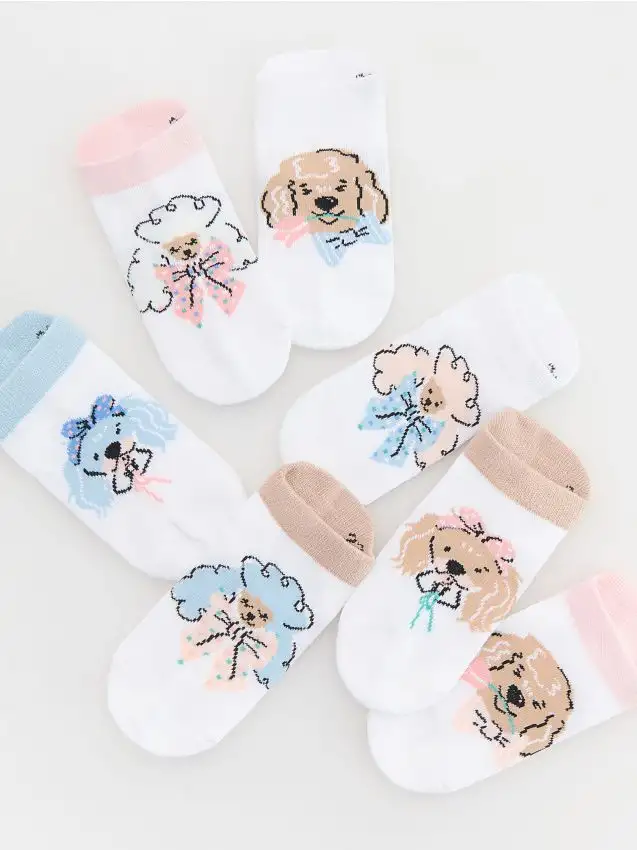 Calzini fantasia 7 pezzi Colore bianco