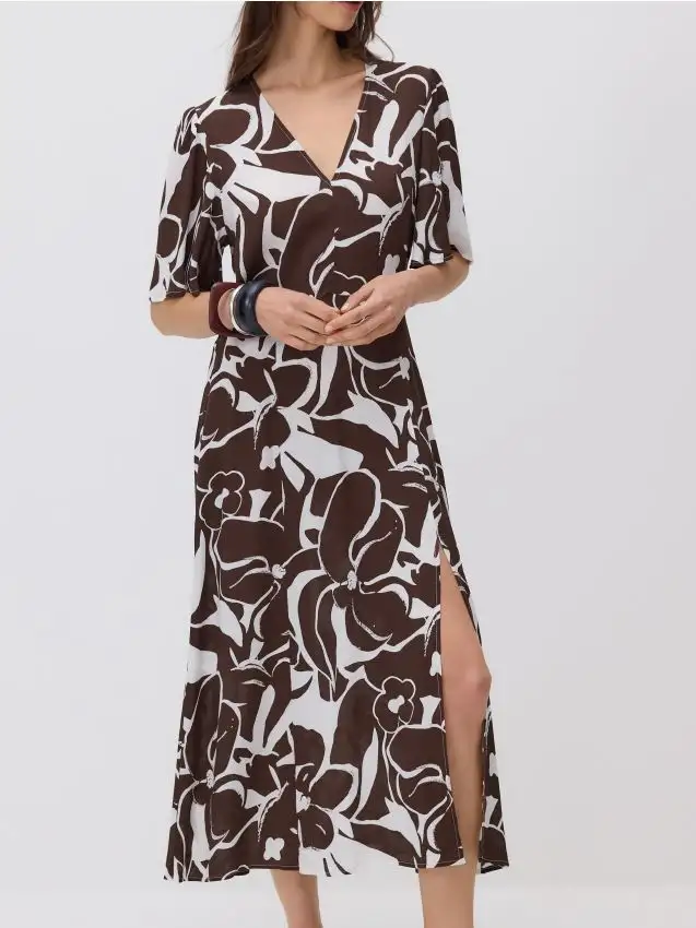 Abito in viscosa Colore marrone