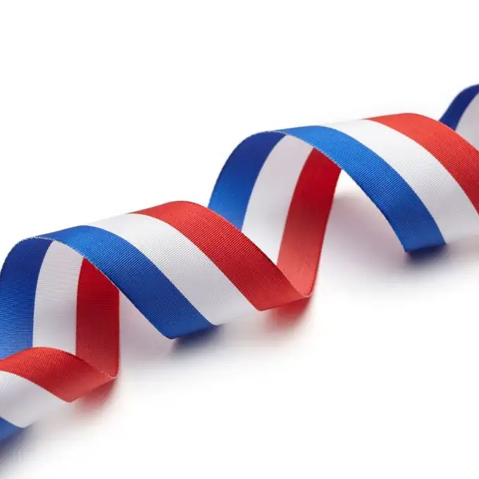 Nastro tricolore Francia blu bianco rosso 25mm