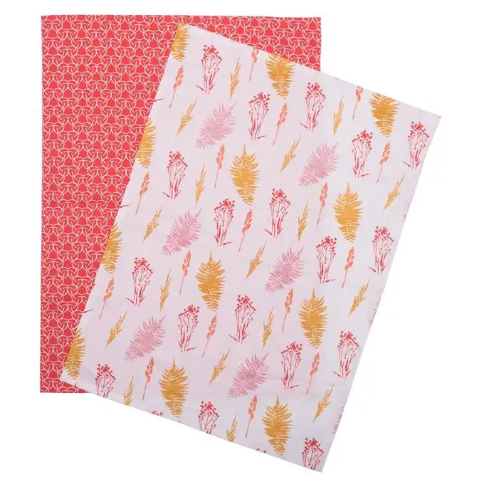 Set 2 strofinacci erbario e geometrico