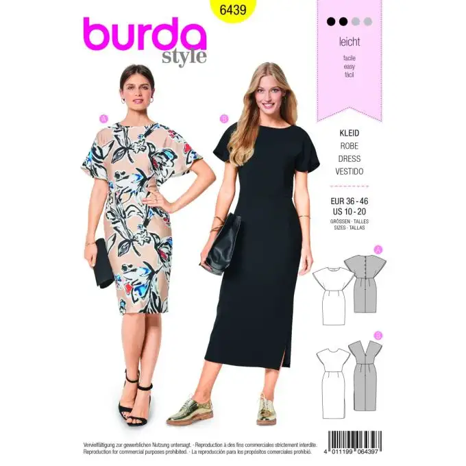 Modello burda 6439 abito
