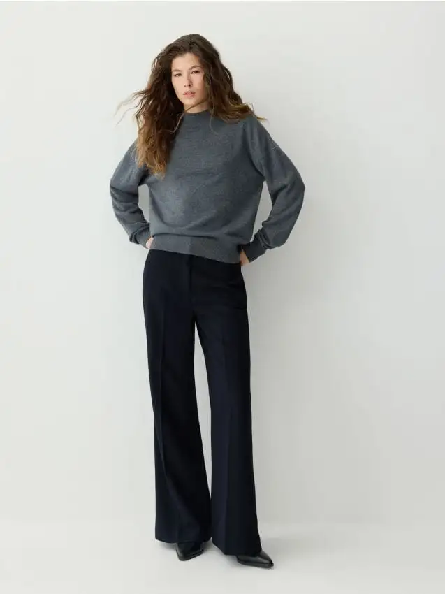 Maglione in lana merino Colore grigio scuro