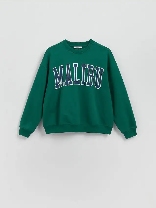 Felpa con stampa Colore verde