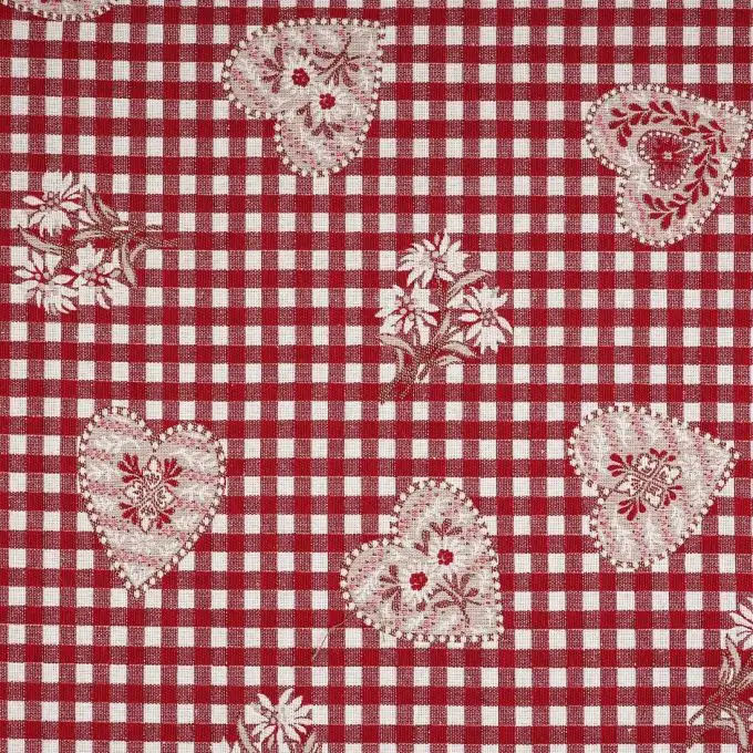 Tessuto jacquard Alpe d'Huez rosso grande larghezza