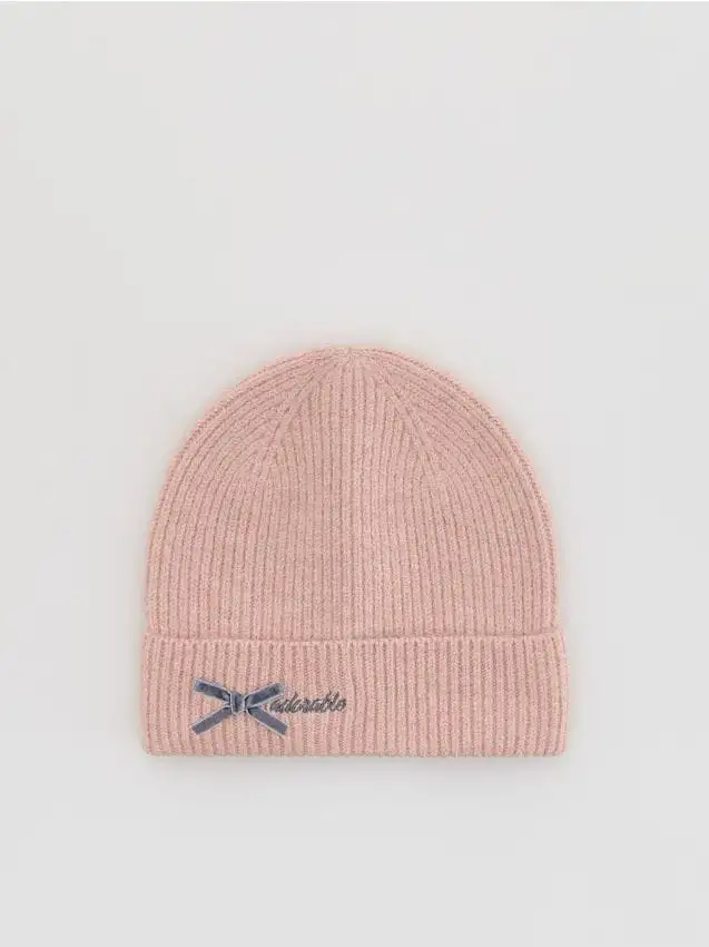 Berretto misto lana Colore rosa pastello