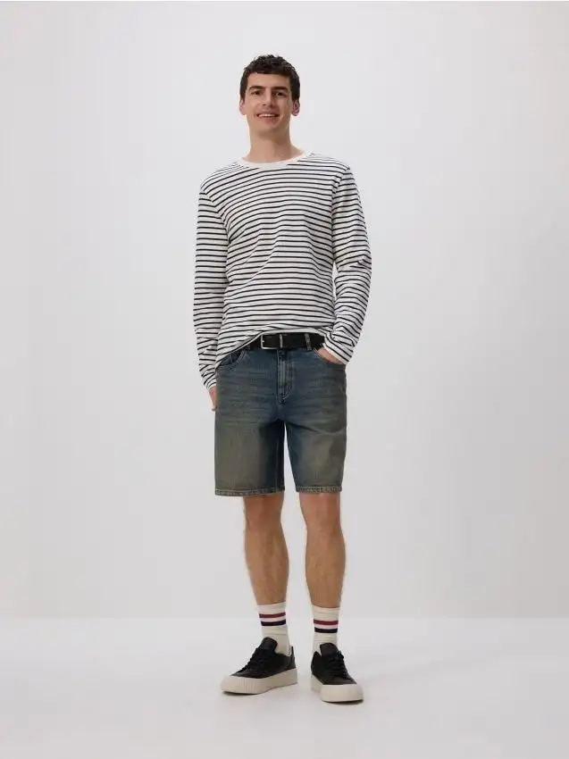 Pantaloncini di jeans loose fit Colore indigo jeans