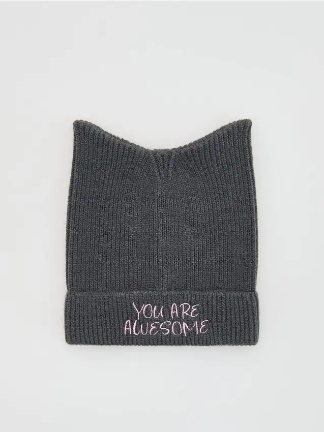 Cappello con orecchie Colore grigio scuro