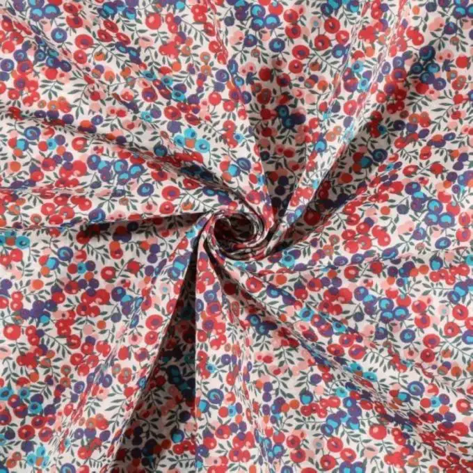 Popeline di cotone Liberty Wiltshire rosso