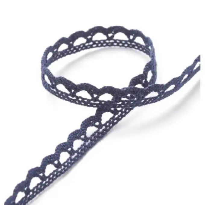 Nastro pizzo 10 mm blu scuro