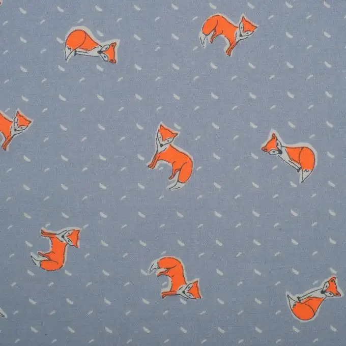 Tessuto popeline volpe arancione fluo