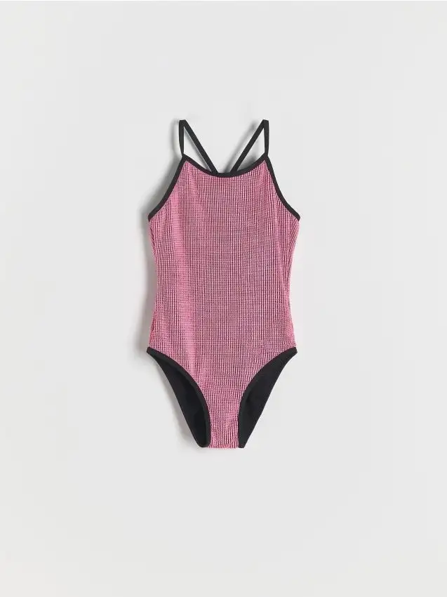 Costume intero con intaglio Colore rosa