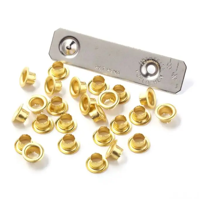 Kit occhielli semplici dorati 4 mm