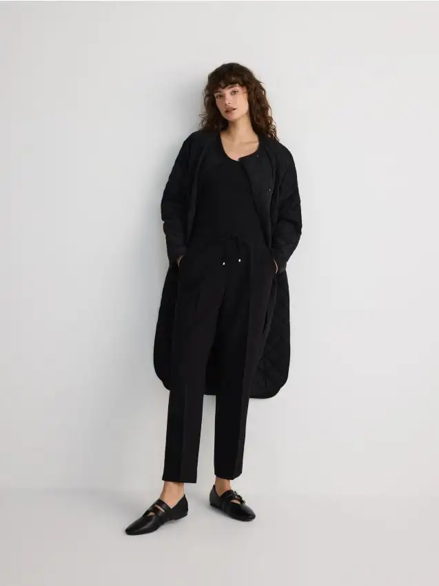 Jogger in viscosa Colore nero