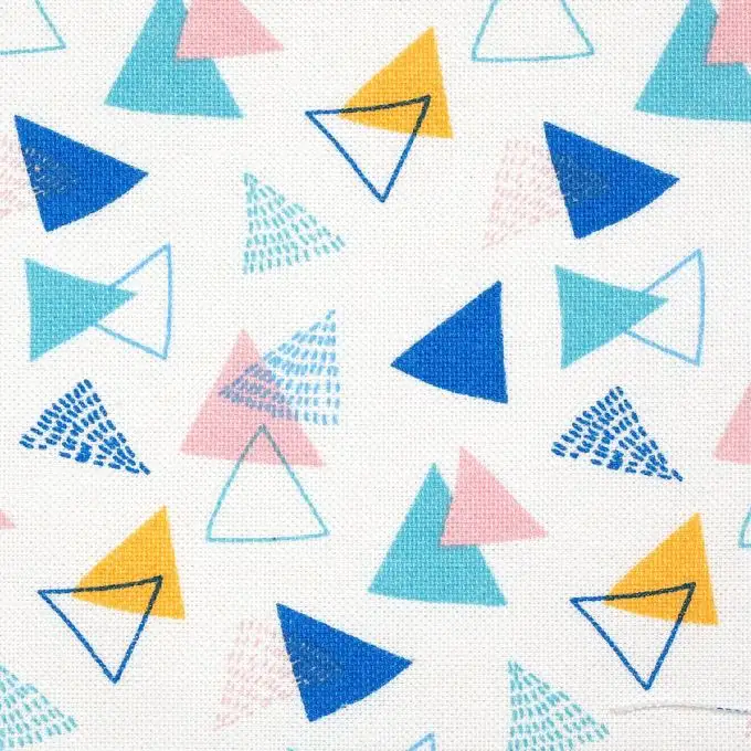 Tessuto cotone spesso geometrico multicolore