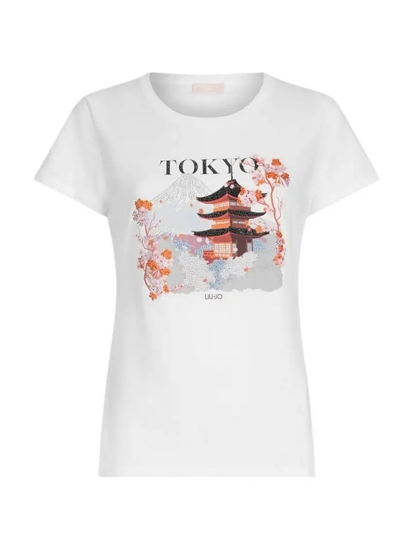 LIU JO WHITE Women's T-shirt WA5239JS923 M9567 White