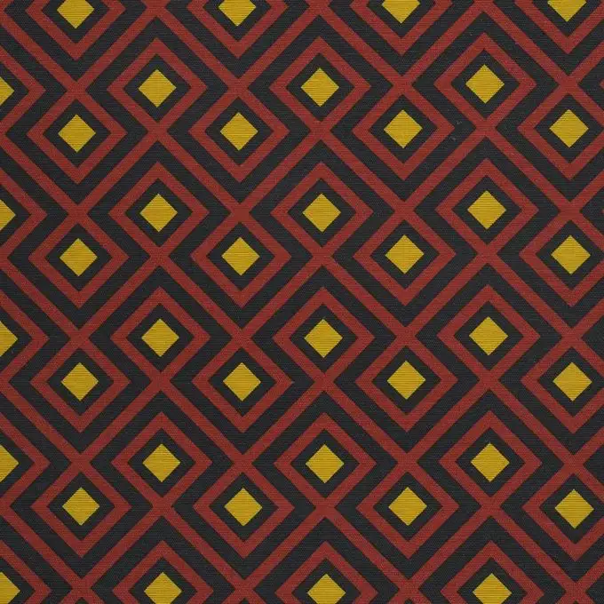 Tessuto cotone spesso losanghe rosso - Qualità seduta