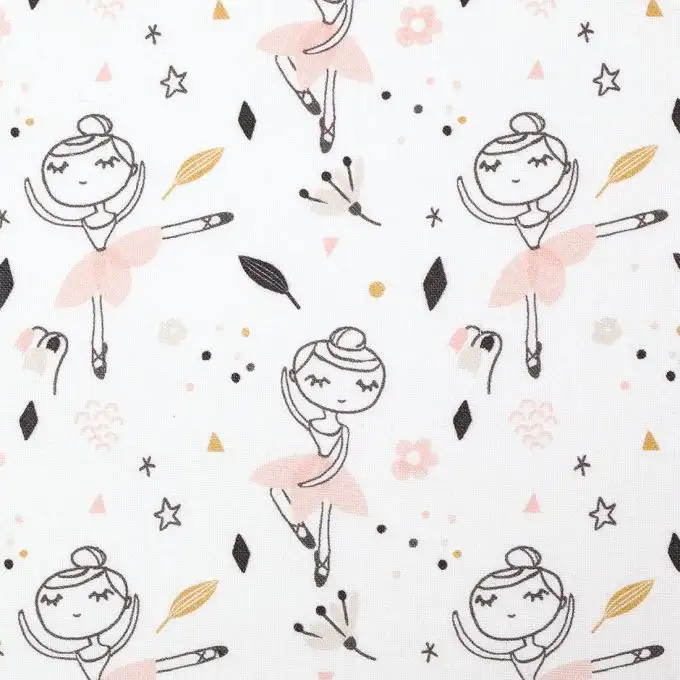 Tessuto cotone ballerine rosa