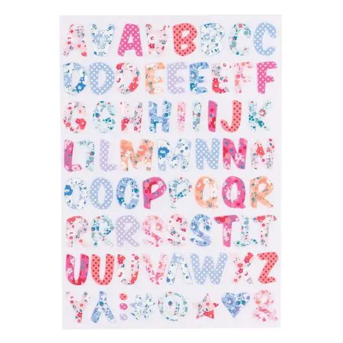 Trasferimento termoadesivo alfabeto fantasia