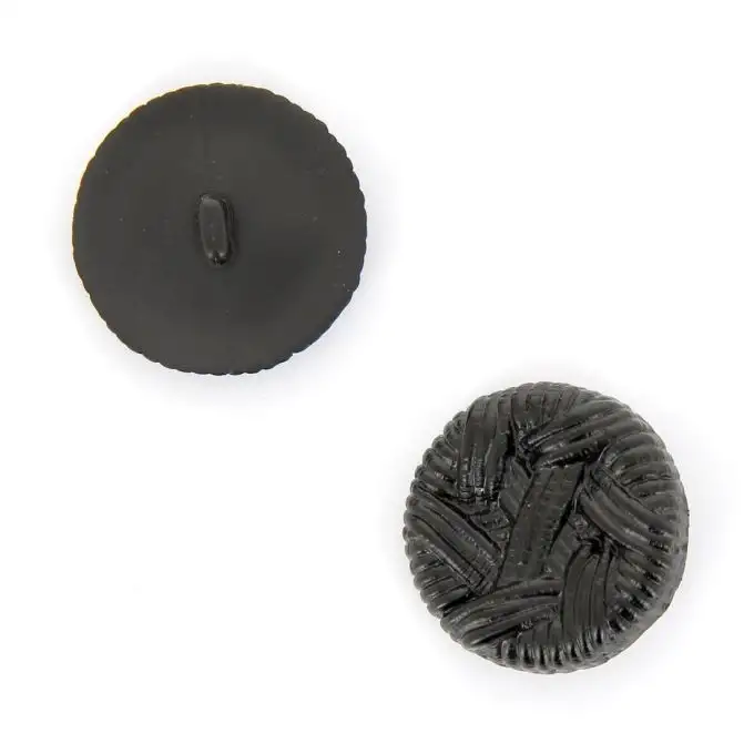 bottoni effetto corda nero 30mm
