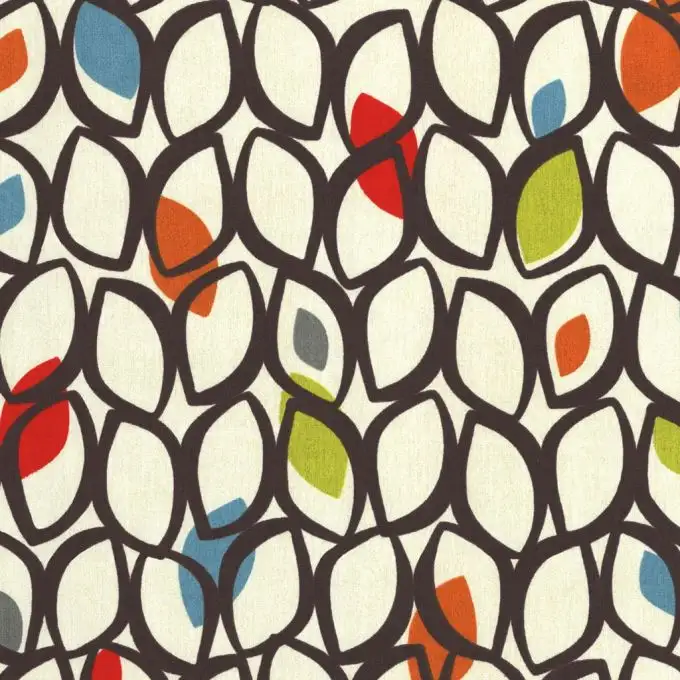 Tessuto cotone spesso foglie Cedar