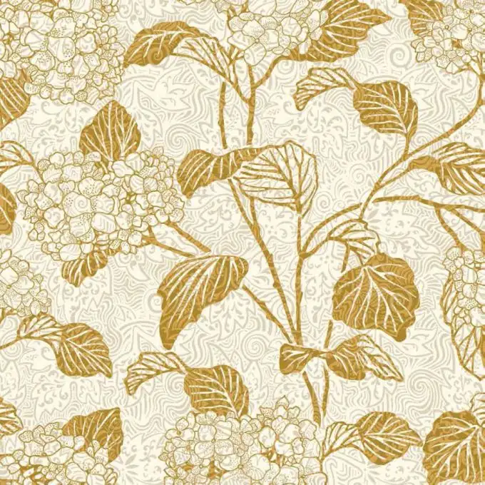 Tessuto Liberty Ortensia senape