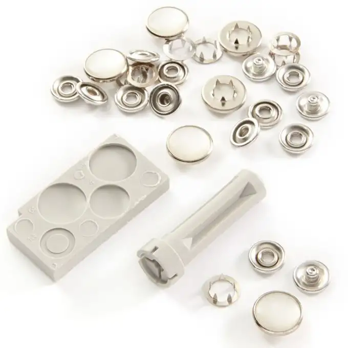 bottone a pressione senza cuciture tessuti leggeri con set di posa