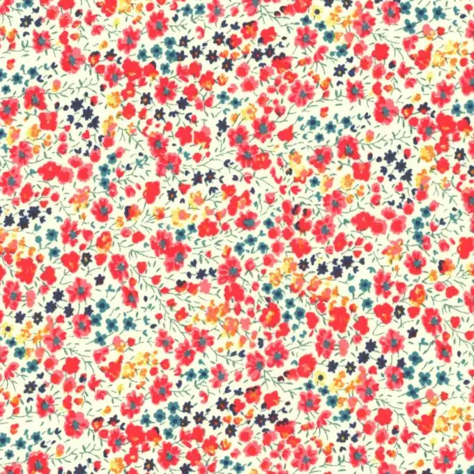 Popeline di cotone Liberty Phoebe rosso