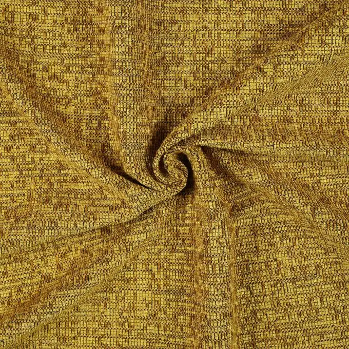 Tessuto velluto spesso giallo melange Chenille