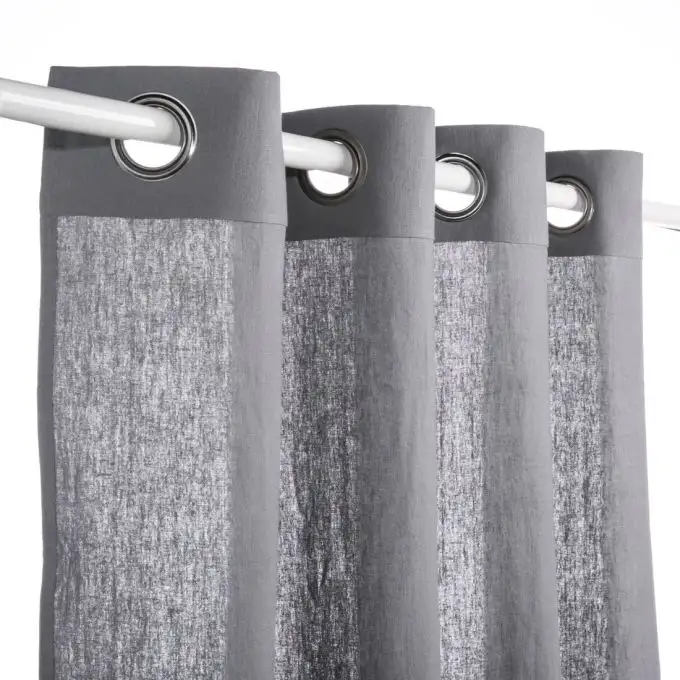 Tenda lino boho grigio
