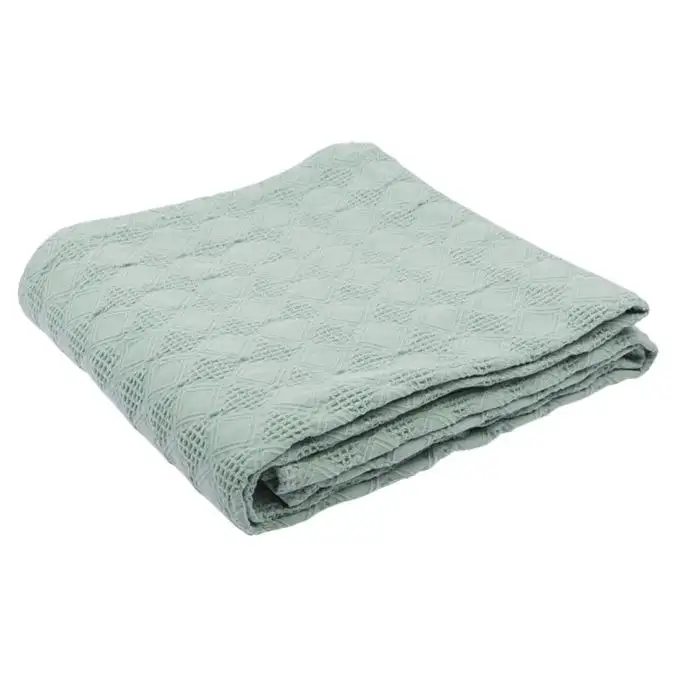 Plaid a rilievo blu celadon