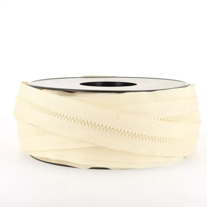 Chiusura lampo al metro ecru senza cursore