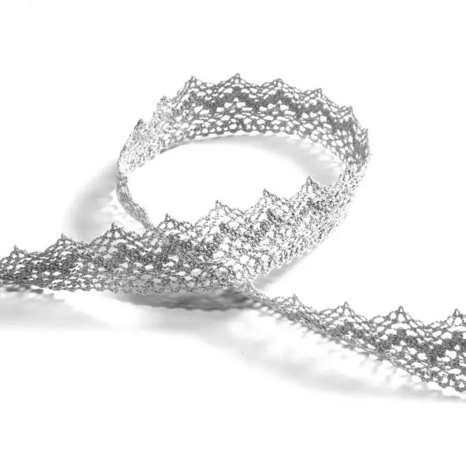 Nastro pizzo 25 mm grigio