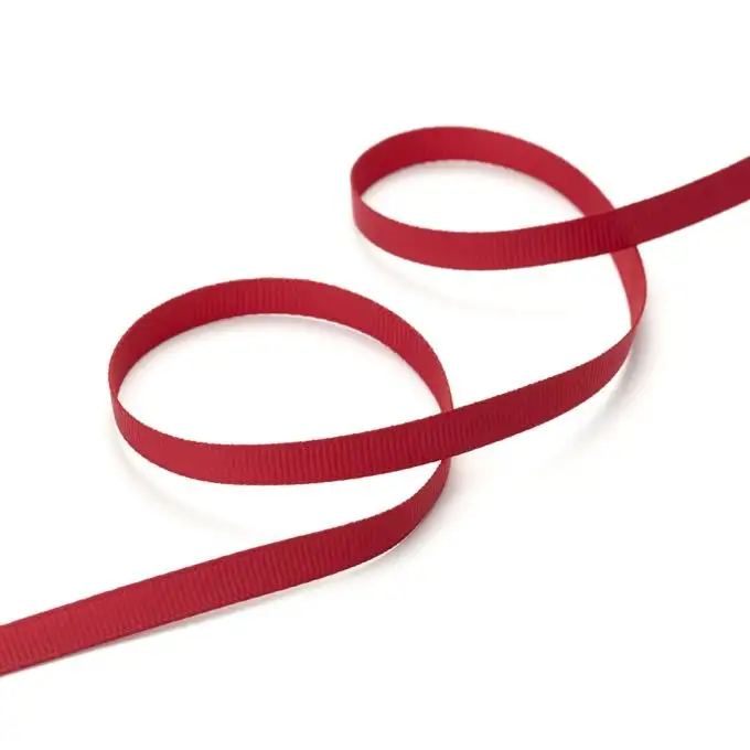 Nastro gros grain rosso 6mm