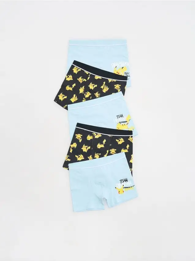 Boxer Pokémon 5 pack Colore blu pallido