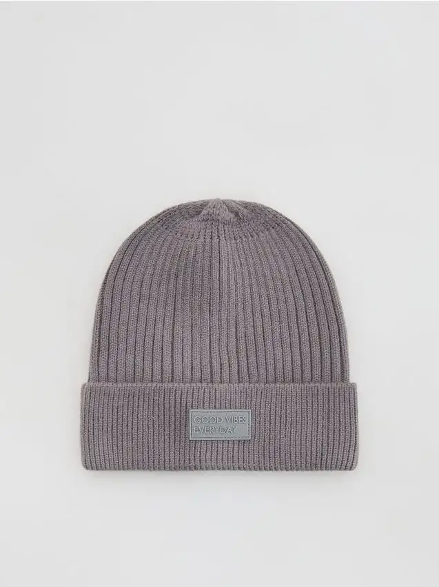 Berretto in viscosa Colore grigio scuro