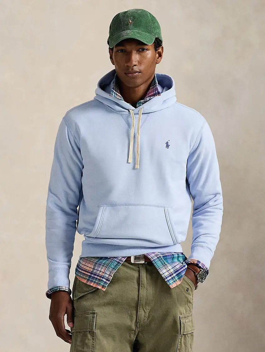 Felpa con Cappuccio Celeste