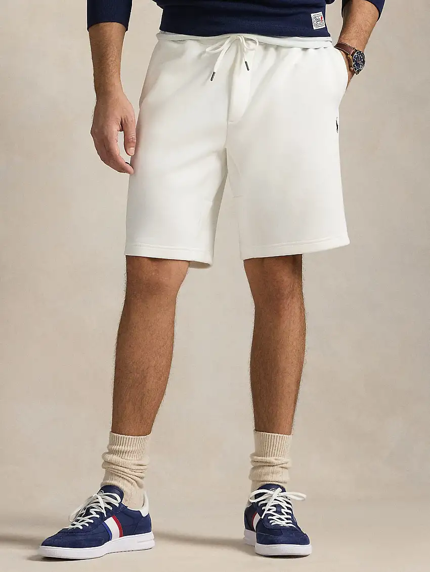Shorts in Maglia Doppia Bianco