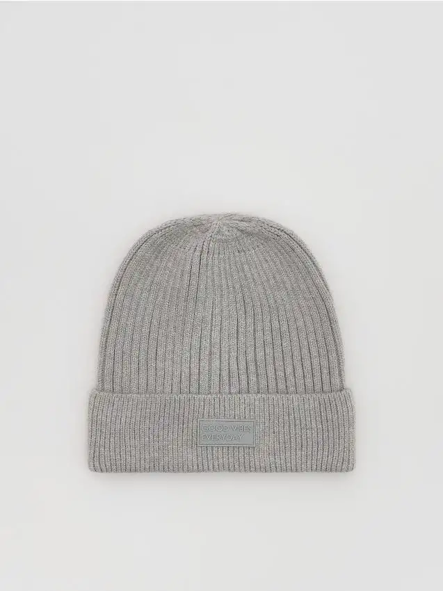 Berretto in viscosa Colore grigio chiaro
